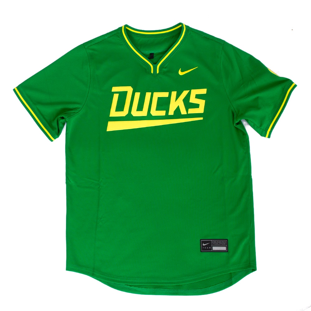 Classic Oregon O, Nike, Green, Jerseys, Polyester, Kids, Youth, Baseball, Limited, V-Neck, 845632